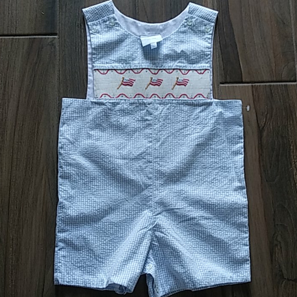 Little English USA/American Flag shortall